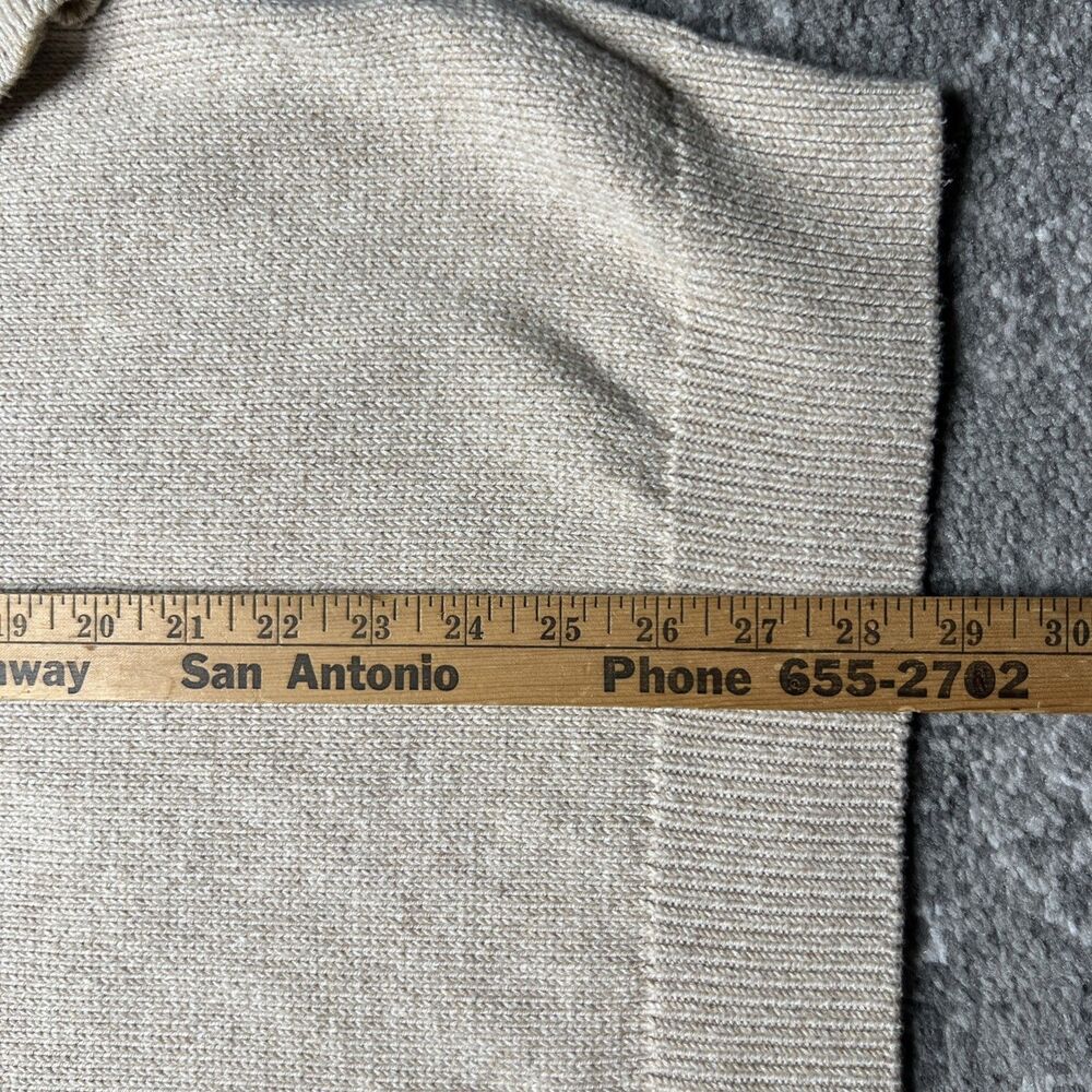 Faherty Marled Surf Stripe Crewneck Sweater Mens XL Desert Oat Cotton Cashmere - Picture 4 of 7